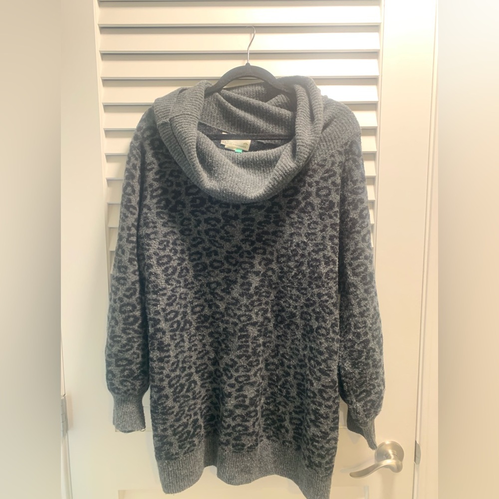Anthropology oversized shawl collar sweater